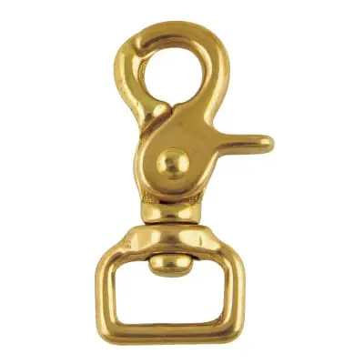 REIN SCISSOR SNAP SQUARE EYE 25MM (BRASS)