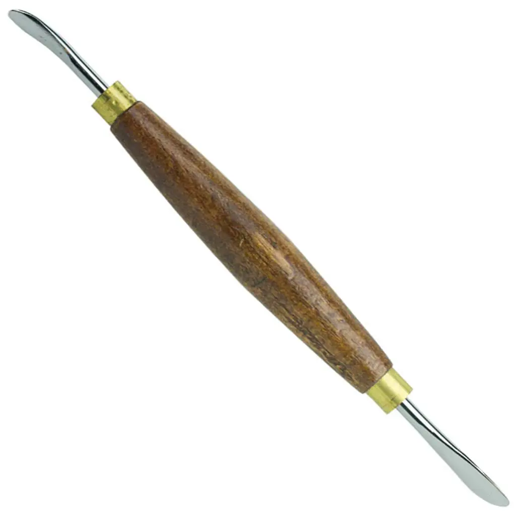 STYLUS MODELING TOOL SPOON WEDGE WOODEN HANDLE