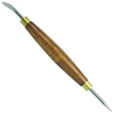 STYLUS MODELING TOOL SPOON & BALL WOODEN HANDLE