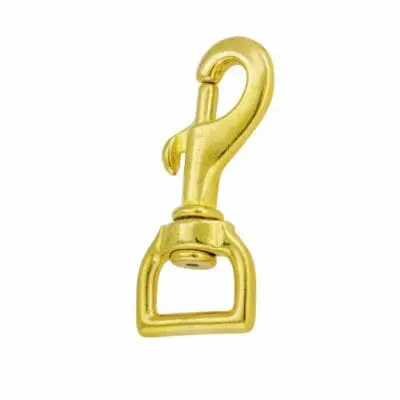 SNAP SQUARE EYE SWIVEL 19MM BRASS