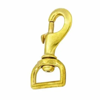 SNAP SQUARE EYE SWIVEL 25MM BRASS