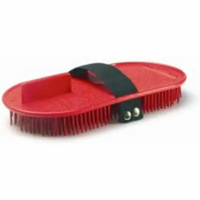 GROOMING PLASTIC CURRY COMB BRUSH ELASTIC