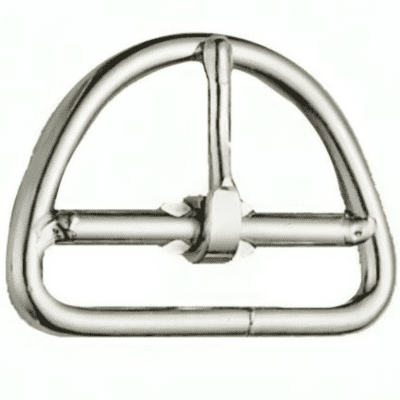 DOUBLE BAR CINCH BUCKLE 75MM NICKEL PLATED