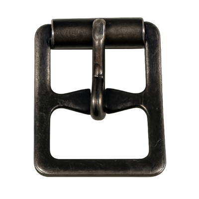 FULL ROLLER HEAVY BUCKLE ANTIQUE BLACK 16MM