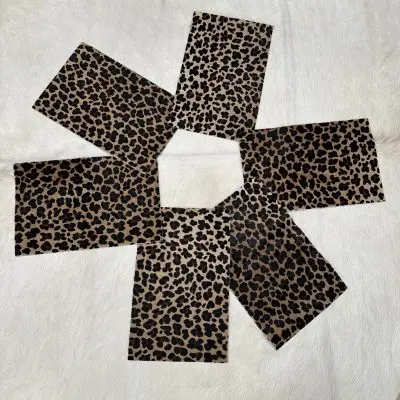 PIECE COWHIDE LEOPARD PRINT 39CMX25CM 1.8-2.2mm