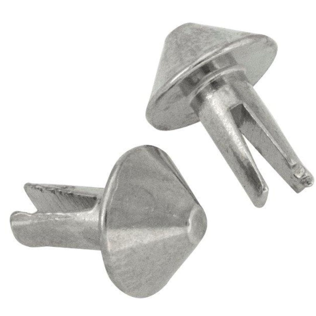 Aylesbury 7/64 X 5/16 Bifurcated Split Rivets - Nickel Plated Steel Oval Head (10 Pack)