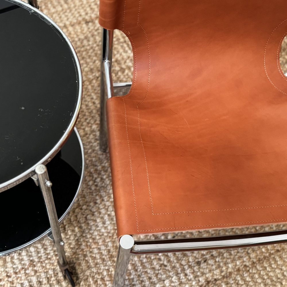 Italian Belt Leather on chair